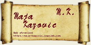 Maja Kažović vizit kartica